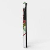 緑およびワインのモダンレトロはモノグラムと縞で飾ります Case-Mate iPhoneケース (裏面/左)