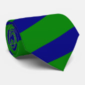 緑および海軍ストライプのなタイ(厚く縞で飾ります) ネクタイ (ロール)