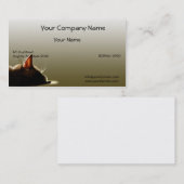 緑および灰色猫の昼寝 名刺 (正面/裏面)