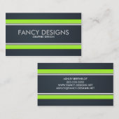 緑および灰色 名刺 (正面/裏面)