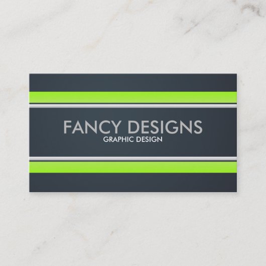 緑および灰色 名刺 (正面)