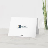 緑および白いカードの渦巻のクリスマスツリー シーズンカード (裏面)