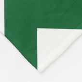 緑および白いジグザグ形 フリースブランケット (角)