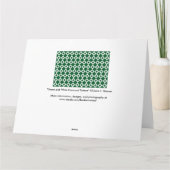 緑および白いダイヤモンドパターン カード (裏面)