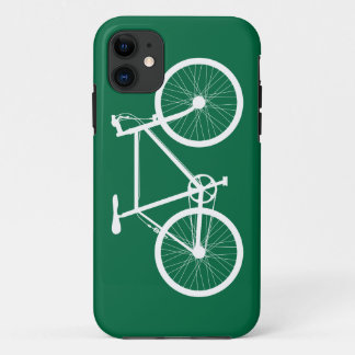 緑および白い自転車 iPhone 11 ケース