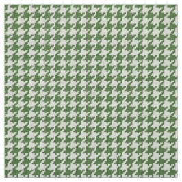 緑および白く千鳥格子ので幾何学的なパターン ファブリック