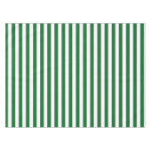 緑および白のストライプのテーブルクロス テーブルクロス (正面(横))