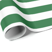 緑および白のストライプの包装紙 ラッピングペーパー (ロールコーナー)