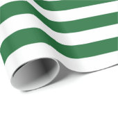 緑および白のストライプ ラッピングペーパー (ロールコーナー)