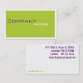 緑および紫色の名刺 名刺 (正面/裏面)