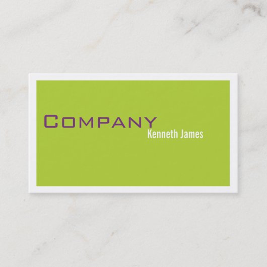 緑および紫色の名刺 名刺 (正面)