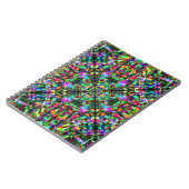 緑および虹の曼荼羅パターン ノートブック (左側)