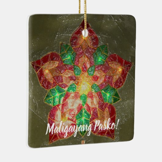 緑および赤いフィリピンの口頭のスタイル、フィリピン セラミックオーナメント (右)