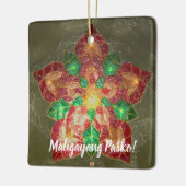 緑および赤いフィリピンの口頭のスタイル、フィリピン セラミックオーナメント (左)