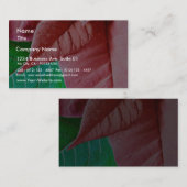 緑および赤の葉 名刺 (正面/裏面)