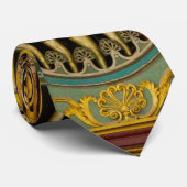 緑および金ゴールドのオルガン管のタイ ネクタイ (ロール)