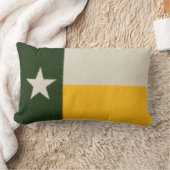 緑および金ゴールドのテキサス州の旗の生地 ランバークッション (ブランケット)