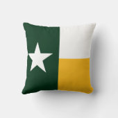 緑および金ゴールドのテキサス州の旗の装飾用クッション クッション (裏面)
