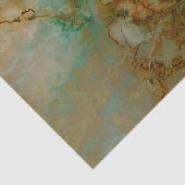 緑および金ゴールドの大理石 薄葉紙 (詳細)