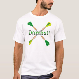 緑および金ゴールドのDartballの投げ矢 Tシャツ