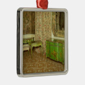 緑および金ゴールドは州の家具にラッカーを塗ります メタルオーナメント (右)