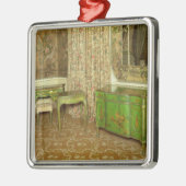 緑および金ゴールドは州の家具にラッカーを塗ります メタルオーナメント (左)