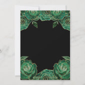緑および金ゴールドバラフローラSweet sixteen 招待状 (裏面)