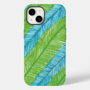 緑および青のシュロの葉パターン Case-Mate iPhone 14ケース