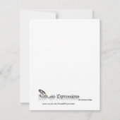 緑および青のテディー・ベアのベビーの発表 案内状 (裏面)