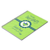 緑および青色児のシャワーの来客名簿 ノートブック (左側)