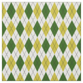 緑および黄色のアーガイル柄のなパターン ファブリック (見本)