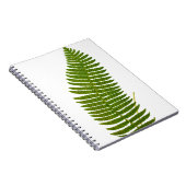 緑および黄色のシダの葉の植物のイラストレーション ノートブック (右側)