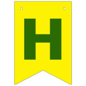 緑および黄色のハッピーバースデー バンティングフラッグ (第2の旗)