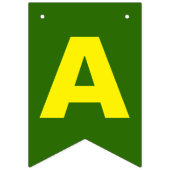 緑および黄色のハッピーバースデー バンティングフラッグ (第3の旗)