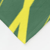 緑および黄色の抽象的なライン フリースブランケット (角)