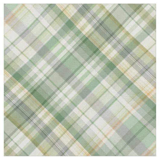 緑および黄色の格子縞 ファブリック (クローズアップ)