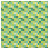 緑および黄色のPixelatedパターン|ゲーマー ファブリック (見本)