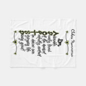 緑および黒い採用されたフリースブランケット フリースブランケット (正面(横))