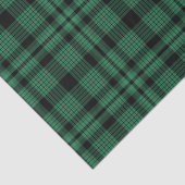 緑および黒い格子縞パターン 薄葉紙 (詳細)
