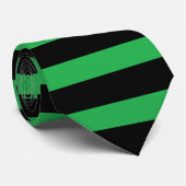 緑および黒くストライプなタイ ネクタイ (ロール)