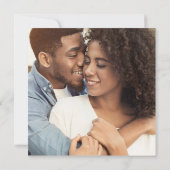 緑お洒落と金ゴールドの正方形の写真結婚 招待状 (裏面)