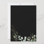 緑お洒落と金ゴールドブラックレッツ祝 招待状 (裏面)