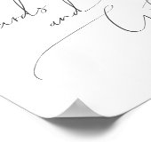 緑お洒落と金ゴールド |カードとギフトサイン ポスター (角)