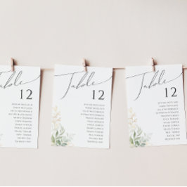 緑お洒落と金ゴールド |テーブル番号グラフ