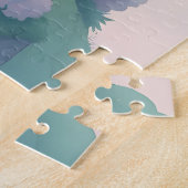 緑お洒落の庭のある城 ジグソーパズル (側面)