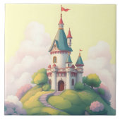 緑お洒落の庭のある城 タイル (正面)