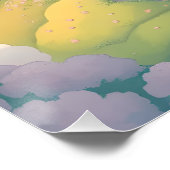 緑お洒落の庭のある城 ポスター (コーナー)