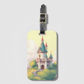 緑お洒落の庭のある城 ラゲッジタグ (正面縦)