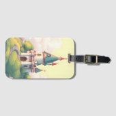 緑お洒落の庭のある城 ラゲッジタグ (正面横)