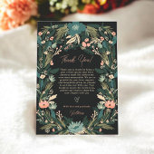 緑お洒落エレガント色のピンクのフローラ赤ちゃんシャワー サンキューカード